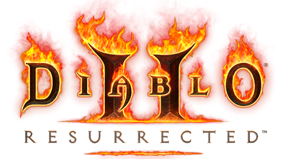 The logo of Diablo 2: Resurrected or D2R